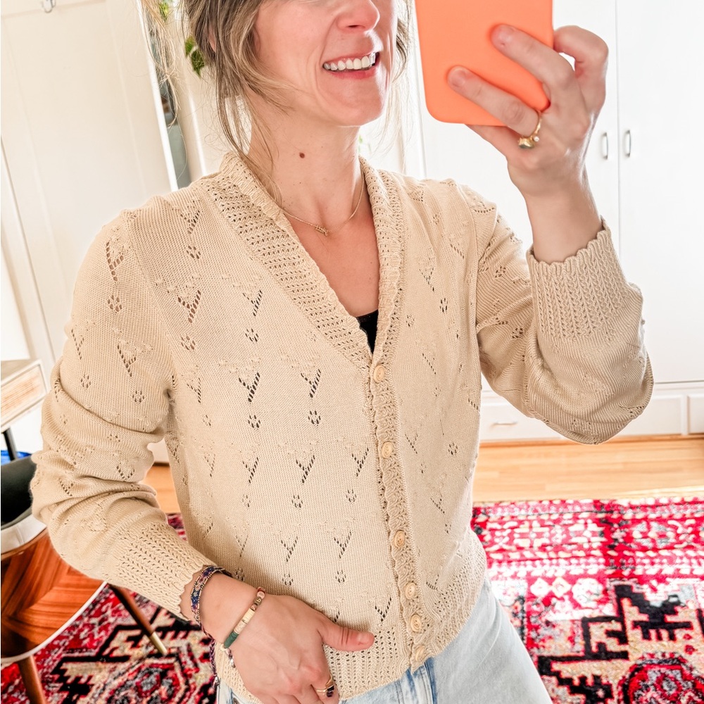 Cream Knit Women's Sweater